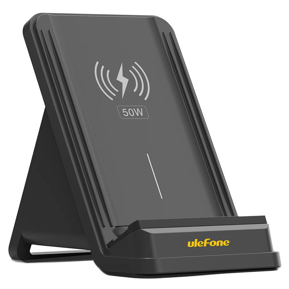 ULEFONE ασύρματος φορτιστής & βάση smartphone WCS01, 50W, μαύρος 1 ULEFONE ασύρματος φορτιστής & βάση smartphone WCS01