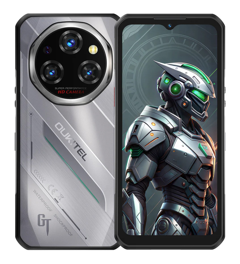 OUKITEL smartphone WP62, 6.6", 12/512GB, 5G, 11000mAh, IP68/IP69K/MIL-STD-810H, ασημί 1 OUKITEL smartphone WP62