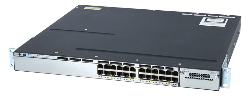 CISCO used Catalyst Switch 3750-X, 24 ports PoE, 1x PSU, managed 1 CISCO used Catalyst Switch 3750-X