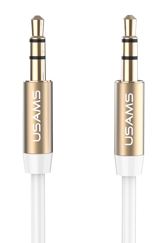 USAMS καλώδιο ήχου 3.5mm YP-01, AUX, 1m, λευκό 1 USAMS καλώδιο ήχου 3.5mm YP-01