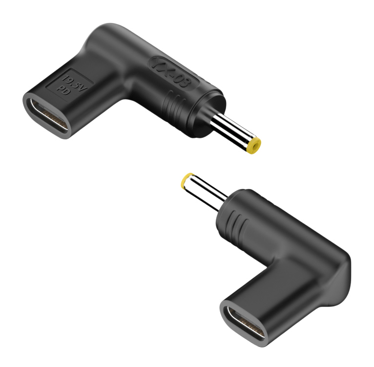 POWERTECH αντάπτορας τροφοδοσίας laptop YX-03, USB-C σε HP 4x1.7mm, μαύρος 1 POWERTECH αντάπτορας τροφοδοσίας laptop YX-03