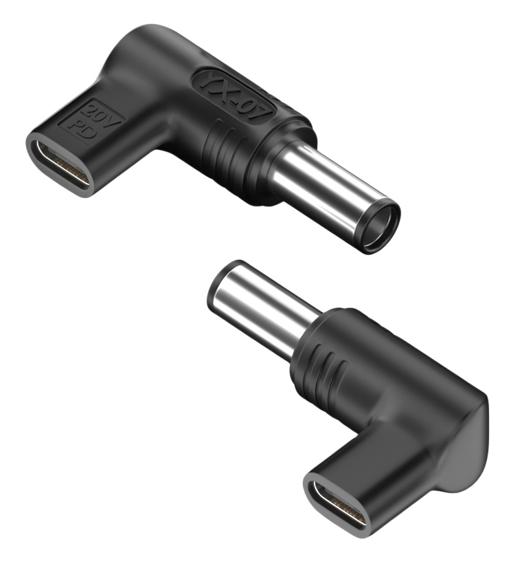 POWERTECH αντάπτορας τροφοδοσίας laptop YX-07, USB-C σε HP 7.4x5mm, μαύρος 1 POWERTECH αντάπτορας τροφοδοσίας laptop YX-07