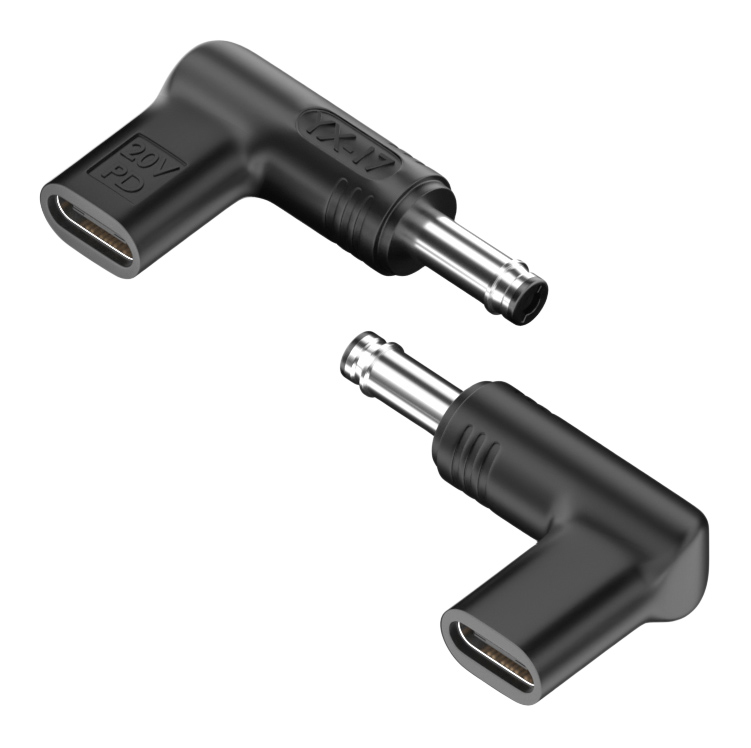POWERTECH αντάπτορας τροφοδοσίας laptop YX-17, USB-C σε HP 4.8x1.7mm, μαύρος 1 POWERTECH αντάπτορας τροφοδοσίας laptop YX-17