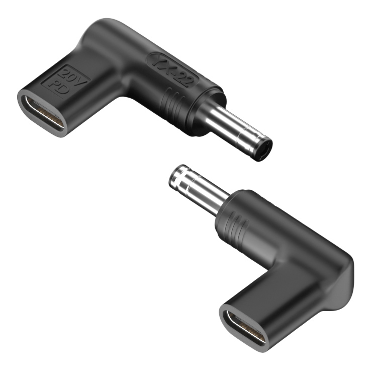 POWERTECH αντάπτορας τροφοδοσίας laptop YX-22, USB-C σε Lenovo 4x1.7mm, μαύρος 1 POWERTECH αντάπτορας τροφοδοσίας laptop YX-22