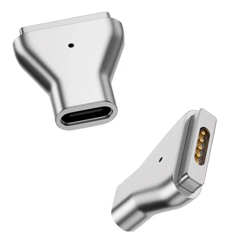 POWERTECH αντάπτορας τροφοδοσίας laptop YX-MS2, USB-C σε Magsafe 2, ασημί 1 POWERTECH αντάπτορας τροφοδοσίας laptop YX-MS2