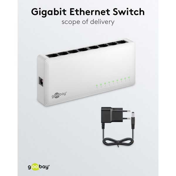 Goobay Gigabit Ethernet Switch 8 Θυρών 64564 Λευκό 7 Goobay Gigabit Ethernet Switch 8 Θυρών 64564 Λευκό - Image 7