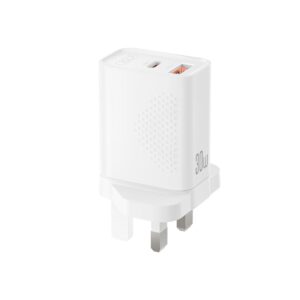 XO L163 PD30W QC Φορτιστής UK Γρήγορης Φόρτισης 18W USB-A & Type-C