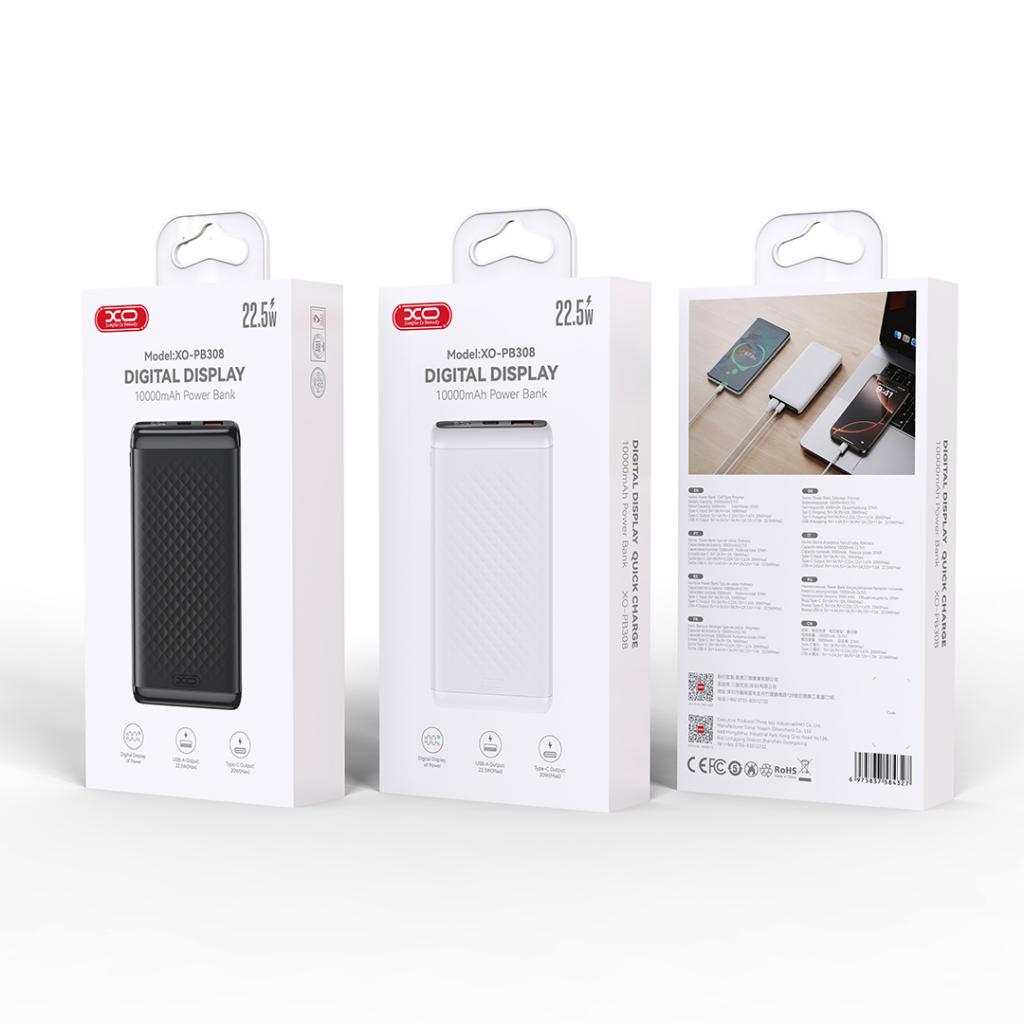 XO PB308 Ψηφιακό Power Bank Γρήγορης Φόρτισης 10000mAh 2 XO PB308 Ψηφιακό Power Bank Γρήγορης Φόρτισης 10000mAh - Image 2