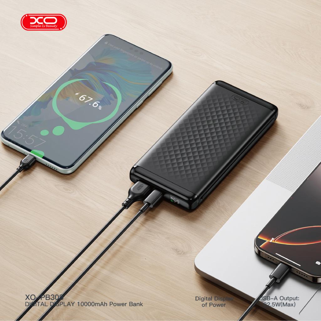 XO PB308 Ψηφιακό Power Bank Γρήγορης Φόρτισης 10000mAh 3 XO PB308 Ψηφιακό Power Bank Γρήγορης Φόρτισης 10000mAh - Image 3