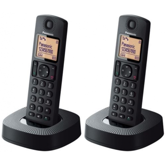 Panasonic KX-TGC312B Ασύρματο Τηλέφωνο Duo με 2 Ακουστικά Μαύρο 2 Panasonic KX-TGC312B Ασύρματο Τηλέφωνο Duo με 2 Ακουστικά Μαύρο - Image 2