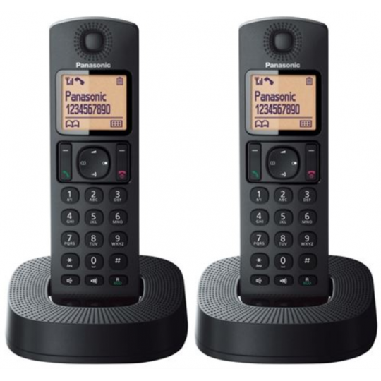 Panasonic KX-TGC312B Ασύρματο Τηλέφωνο Duo με 2 Ακουστικά Μαύρο 1 Panasonic KX-TGC312B Ασύρματο Τηλέφωνο Duo με 2 Ακουστικά Μαύρο