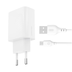 XO L159 QC18W Φορτιστής Γρήγορης Φόρτισης USB-A με Καλώδιο Micro USB