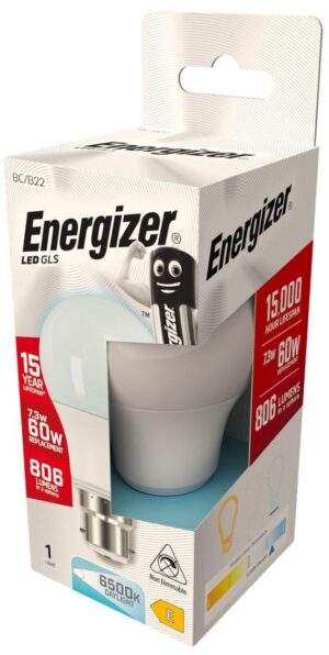 ENERGIZER WIN S9421 LED GLS (A60) B22 60W 806LM 6500K
