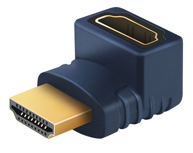 CABLETIME αντάπτορας HDMI HA10, γωνιακός, 4K, μπλε 1 CABLETIME αντάπτορας HDMI HA10