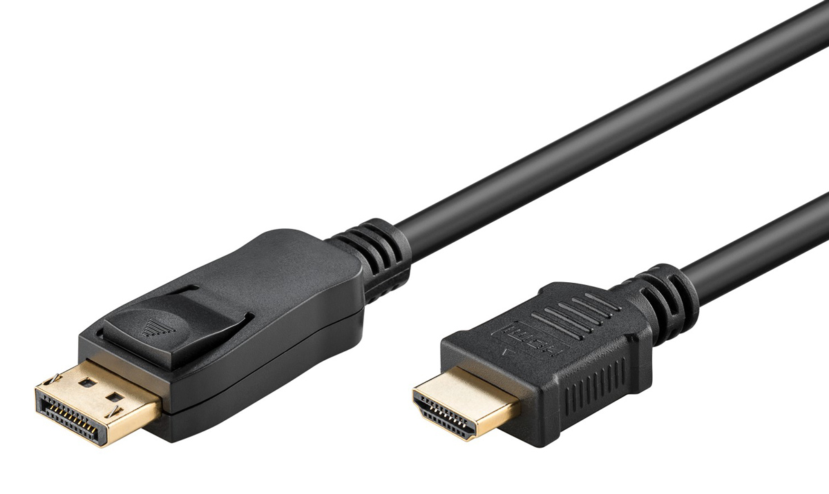GOOBAY καλώδιο DisplayPort σε HDMI 80521, 4K/60Hz, 18 Gbps, 1m, μαύρο 1 GOOBAY καλώδιο DisplayPort σε HDMI 80521