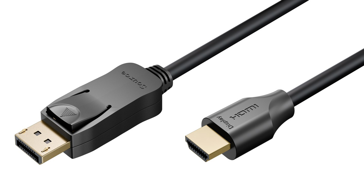 GOOBAY καλώδιο DisplayPort σε HDMI 80525, 8K/60Hz, 48 Gbps, 2m, μαύρο 1 GOOBAY καλώδιο DisplayPort σε HDMI 80525