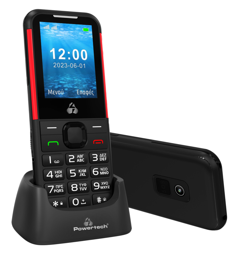 POWERTECH κινητό τηλέφωνο Sentry 4G PTM-33, SOS Call, με φακό, μαύρο 1 POWERTECH κινητό τηλέφωνο Sentry 4G PTM-33