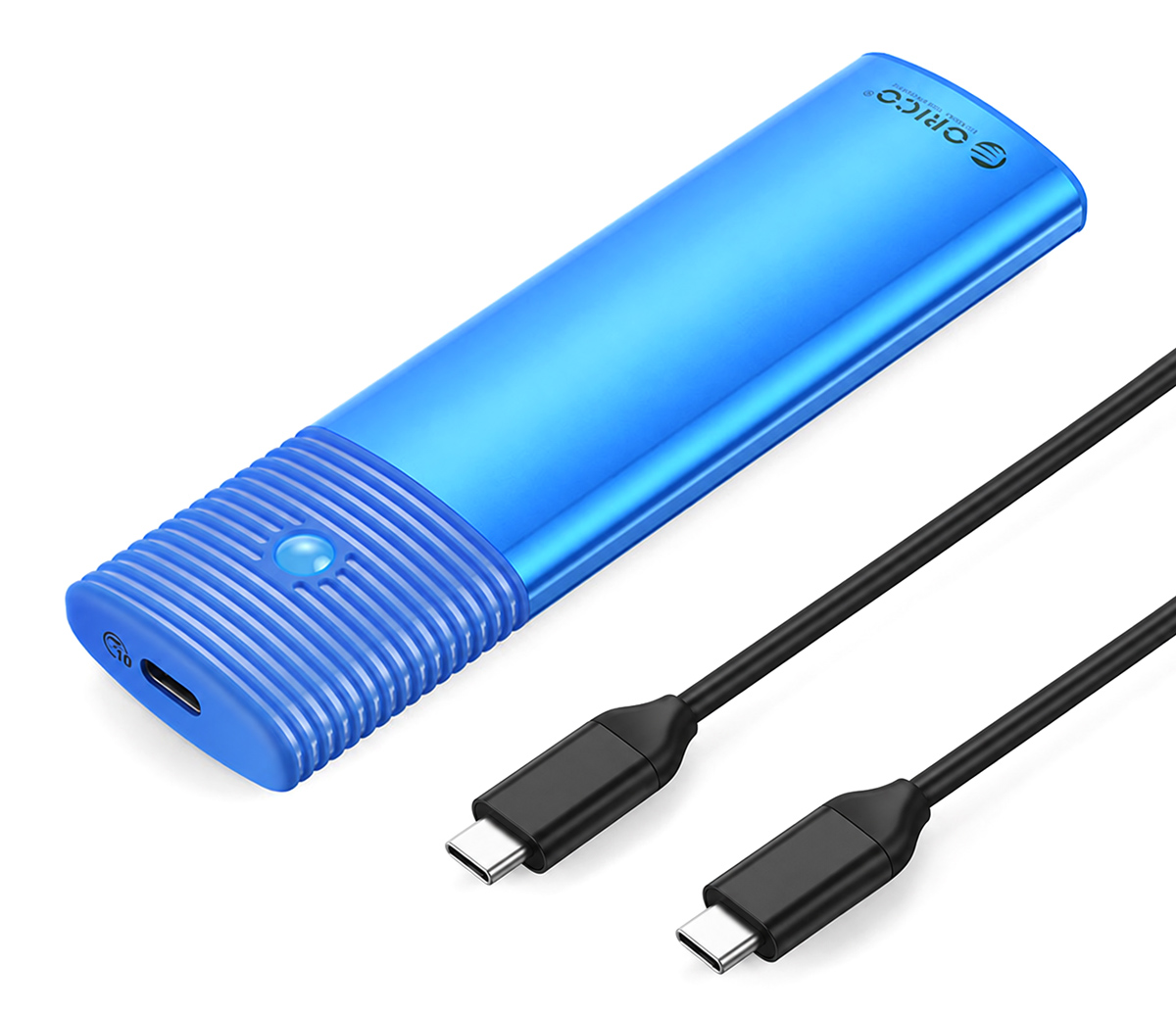 ORICO θήκη για M.2 NVMe & SATA SSD PWDM2-G2, 10Gbps, tool free, μπλε 1 ORICO θήκη για M.2 NVMe & SATA SSD PWDM2-G2