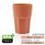 Μεγάλο Ποτήρι Πολυγωνικό 500ml Terracotta