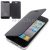 2 in 1 ( Battery Cover + Litchi Texture Flip Leather Case) for iPhone 4S, Black