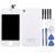 3 in 1 for iPhone 4S (LCD Digitizer + Glass Back Cover + Controller Button)(White)