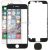 3 in 1 for iPhone 6 (Home Button + LCD Frame + Front Screen Outer Glass Lens), Not Supporting Fingerprint Identification(Black)