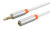 CABLETIME καλώδιο προέκτασης ήχου 3.5mm CT-AV311-P12G, gold plated, 0.5m, λευκό