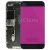 5G Style Glass Material  Back Cover for iPhone 4S(Magenta)