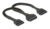 DELOCK καλώδιο SATA 15pin σε 2x SATA 15pin 60135, 0.25m, μαύρο
