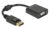 DELOCK αντάπτορας DisplayPort σε VGA 61006, 1920x1200p, passive, μαύρος