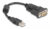 DELOCK αντάπορας USB σε RS-232 61549, 921.6Kbps, 0.25m, μαύρος