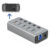 DELOCK USB hub 63263 με διακόπτες, 6x θυρών, 5Gbps, 12V/2.25A PD, γκρι