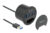 DELOCK USB hub 64153, 4x θυρών, 5Gbps, Φ60mm, USB σύνδεση, μαύρο