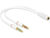 DELOCK καλώδιο 3.5mm 4-pin jack σε 2x 3.5m 3-pin 65585, λευκό