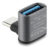 DELOCK αντάπτορας USB-C σε USB 67425, γωνιακός, 10Gbps, 60W, γκρι