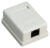 GOOBAY επιτοίχια πρίζα δικτύου 77632, 1 θύρα RJ45, CAT 6 UTP, λευκή