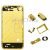 8 in 1 for iPhone 4 (Front Bezel + Middle Board + Mute Switch Button Key + Volume Key + Sim Card Tray Holder + Earphone Hole + Two Screws)(Gold)