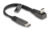 DELOCK καλώδιο USB-C 80750, 60W, flat, γωνιακό, 480 Mbps, 14cm, μαύρο