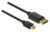 DELOCK καλώδιο mini DisplayPort σε DisplayPort 82438, 4K/60Hz, 2m, μαύρο