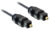 DELOCK καλώδιο ήχου Toslink 82880, gold plated, 2.2mm, 2m, μαύρο