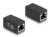 DELOCK σύνδεσμος RJ45 88003, θηλυκό σε θηλυκό, Cat.6, μαύρος