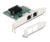 DELOCK κάρτα επέκτασης PCIe x1 σε 2x RJ45 Gigabit 88205, 1000Mbps