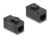 DELOCK Keystone module RJ45 90638, θηλυκό σε θηλυκό, Cat 6A UTP, μαύρο