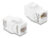 DELOCK Keystone module RJ45 90991, θηλυκό σε θηλυκό, Cat 6A UTP, λευκό