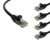 POWERTECH καλώδιο δικτύου CAB-N403-5, Cat 6 U/UTP, CCA, 250Hz, 1m, μαύρο, 5τμχ
