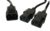 POWERTECH καλώδιο τροφοδοσίας CAB-P008 F/2xM 3pin, 1.5m, μαύρο