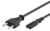POWERTECH καλώδιο τροφοδοσίας CAB-P021 2pin, copper, 1.5m, μαύρο, 5τμχ
