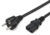 POWERTECH καλώδιο τροφοδοσίας CAB-P050, 3x 0.75mm², CCS, 1m, μαύρο