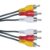 POWERTECH καλώδιο 3x RCA σε 3x RCA CAB-R004, 1.5m, μαύρο