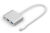 POWERTECH docking station CAB-UC004, 3 θυρών, USB-C σύνδεση, ασημί